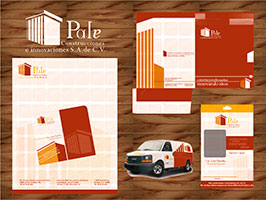 Diseño de imagen corporativa de la constructora Pale, empresa ubicada en Culiacan Sinaloa, México